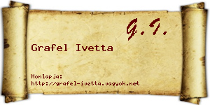 Grafel Ivetta névjegykártya